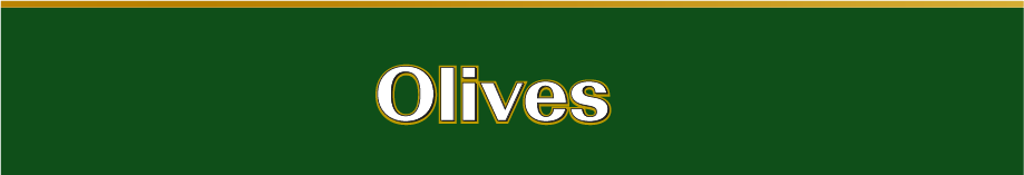 Text 'Olives' on a green background