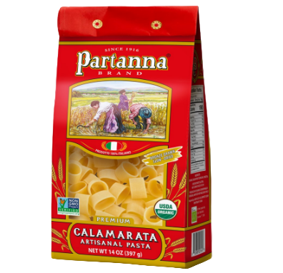 A package of calamarata artisanal pasta