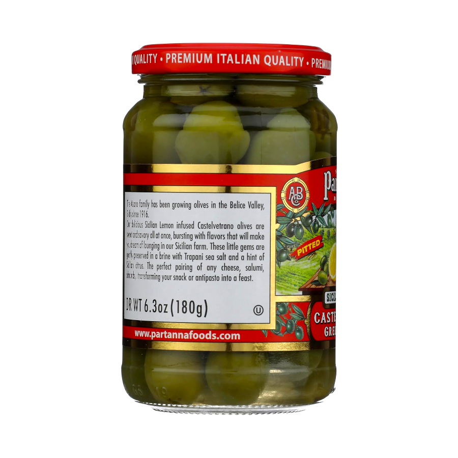 Partanna Sicilian Lemon Pitted Olives