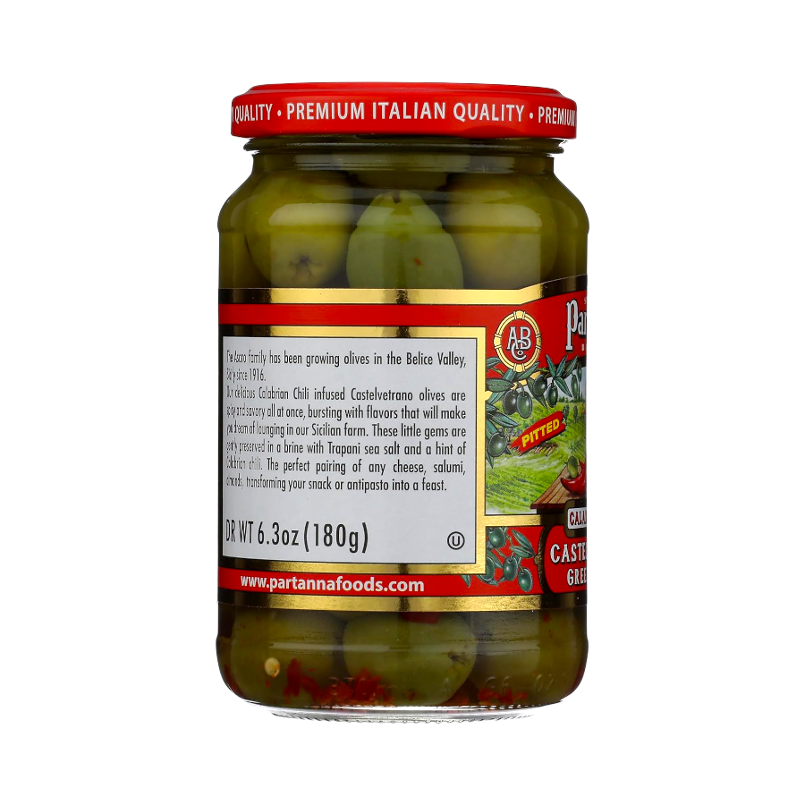 Partanna Calabrian Chili Pitted Olives